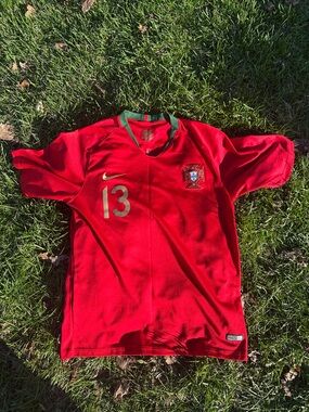 Authentic Ruben Dias Nike Portugal Home Soccer Football Jersey Red #13